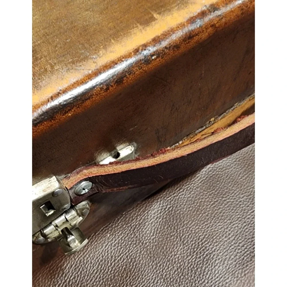 Vintage Kodak Eastman Leather Camera Case Modified Handle Brown Storage Box